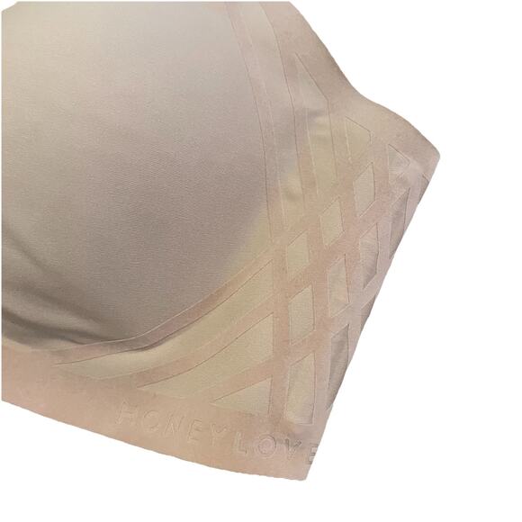 Honeylove Silhouette Bra Size M Sand Nude Wireless Stretch Removeable Cups - Picture 2 of 6